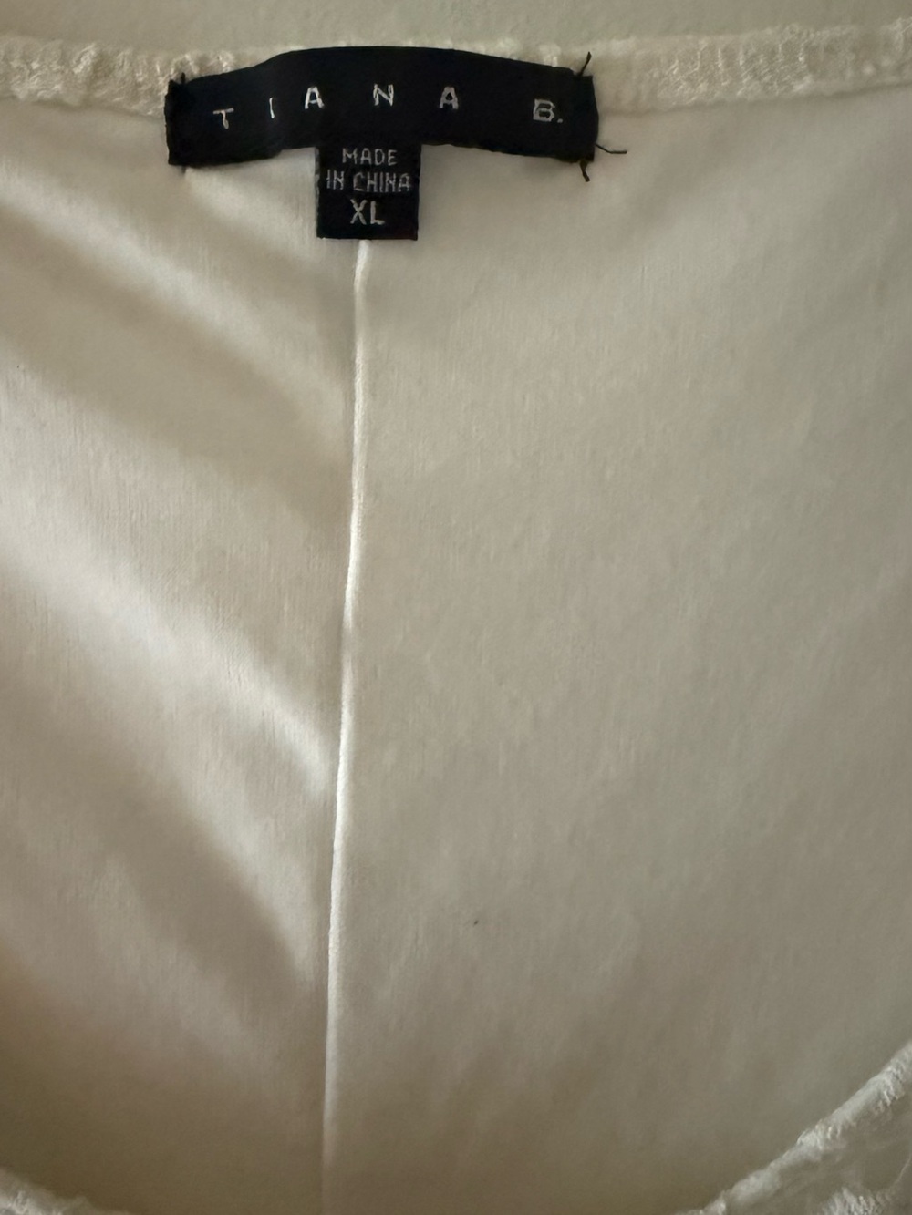 Tiana B White Floral Lace Sleeveless Shift Dress Size XL - Picture 4 of 5